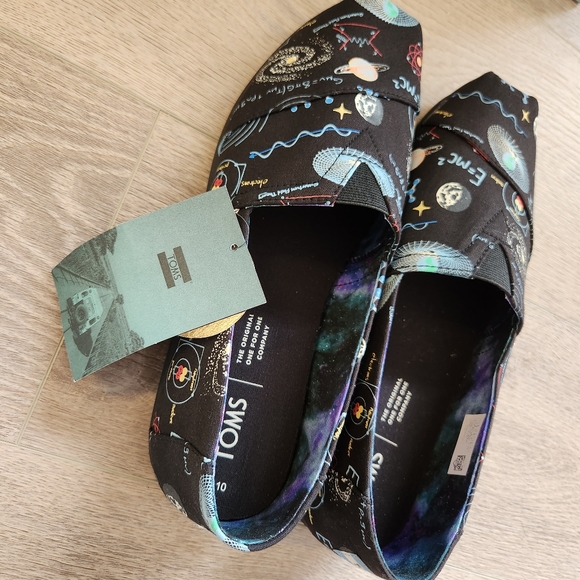 TOMS limited edition Alpargata cosmic wonder print canvas size 10 Men - Picture 9 of 11